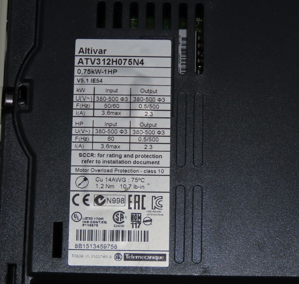 Частотный преобразователь Schneider ATV312H075N4