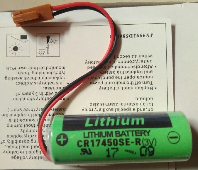 Батарея SANYO CR17450SE-R 3V A98L-0031-0012 A02B-0200-K102
