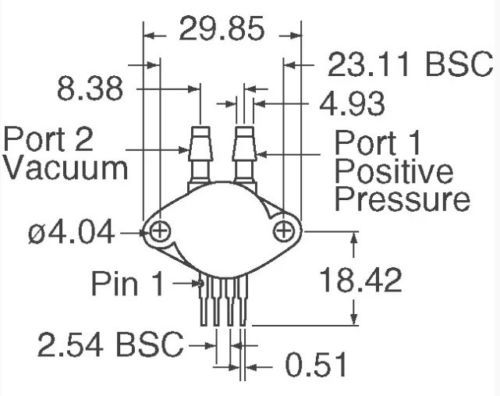Датчик давления MPX2010DP