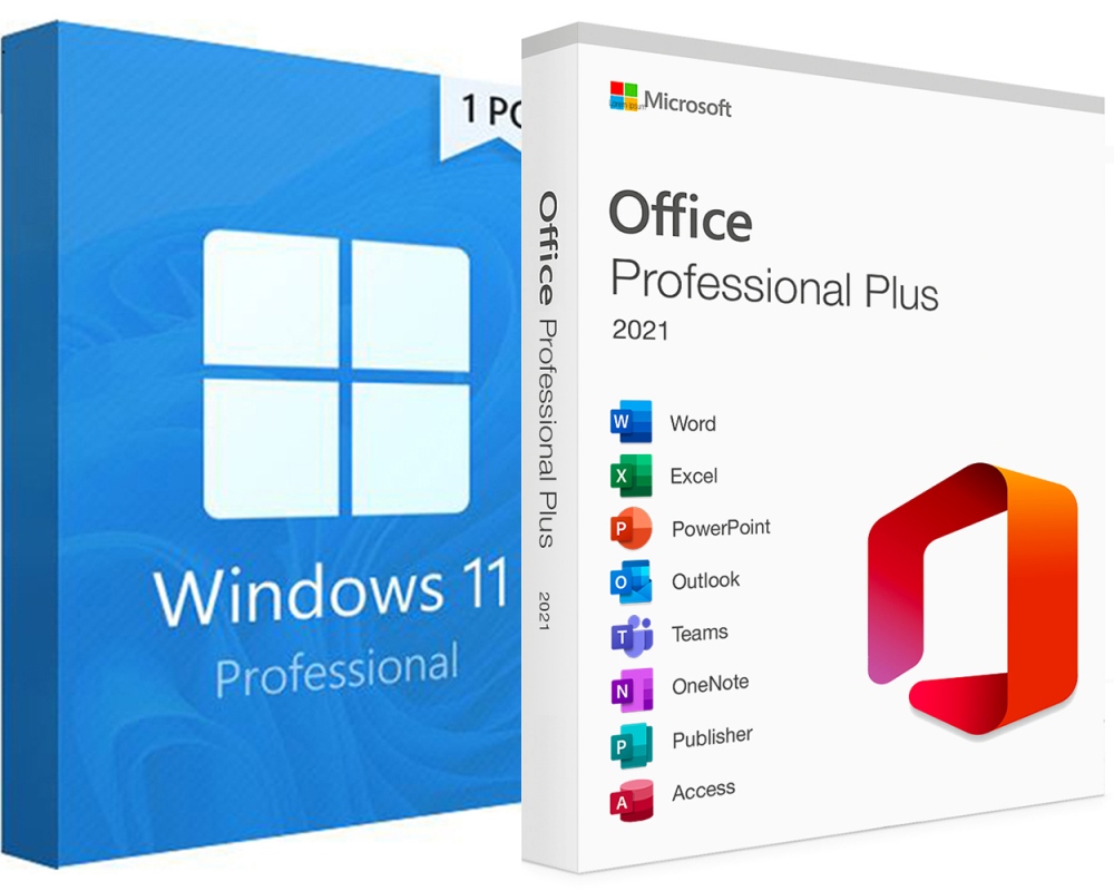 Электронные лицензии Windows 11 Pro + Office 2021 Professional Plus 32 / 64 Bit