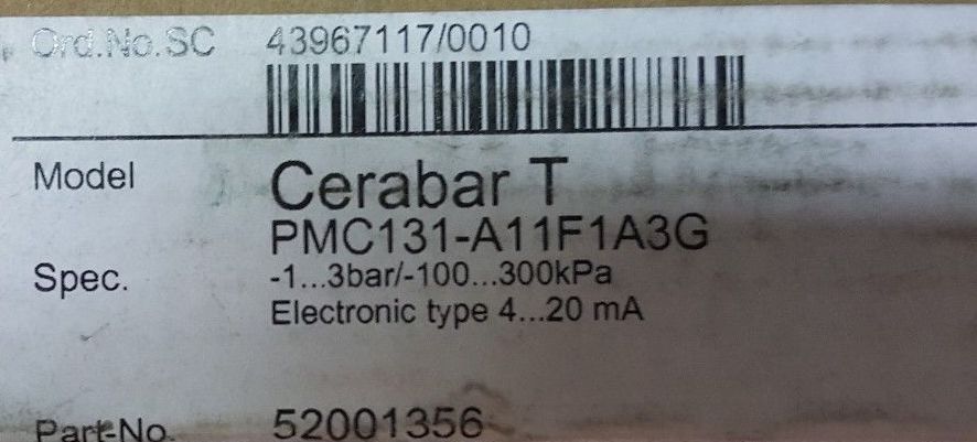 Датчик давления Endress + Hauser PMC131-A11F1A3G