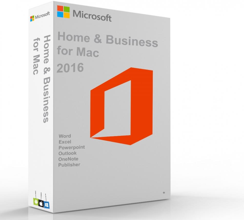 Электронная лицензия Microsoft Office 2016 Home and Business MAC