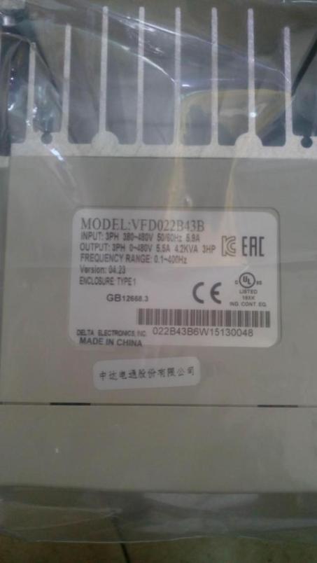 Частотный преобразователь Delta VFD022B43B