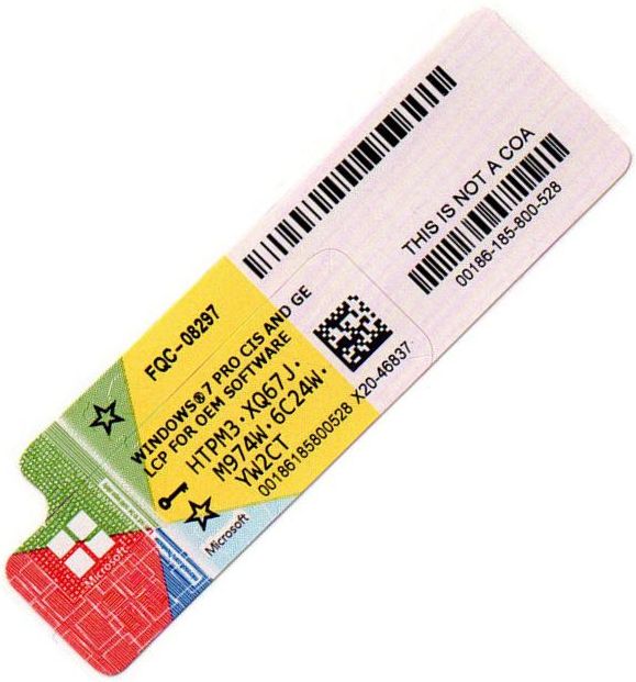 Лицензия Windows 7 Pro 32 / 64 Bit OEM, OEI