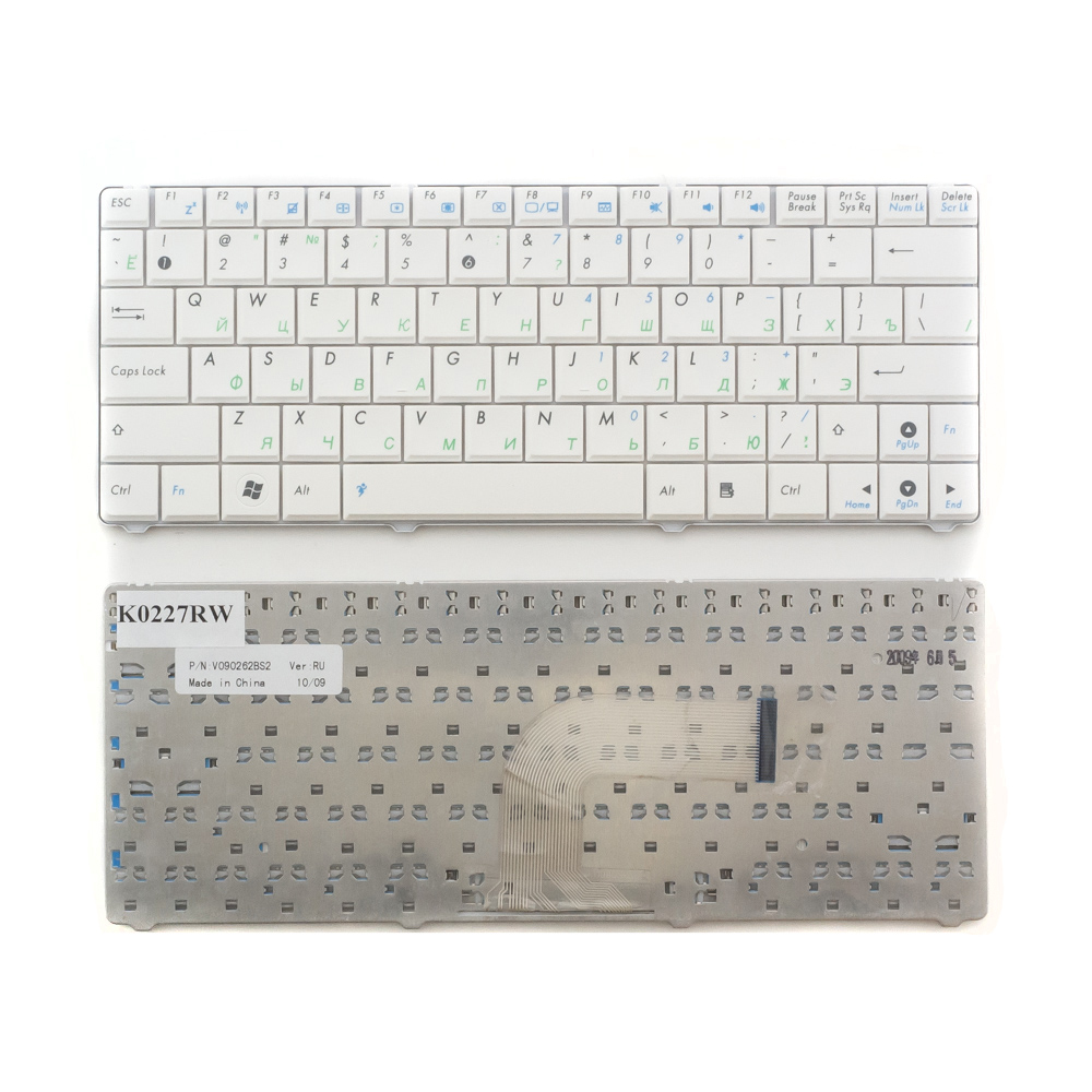 Клавиатура для ноутбука Asus N10, N10E, N10J белая