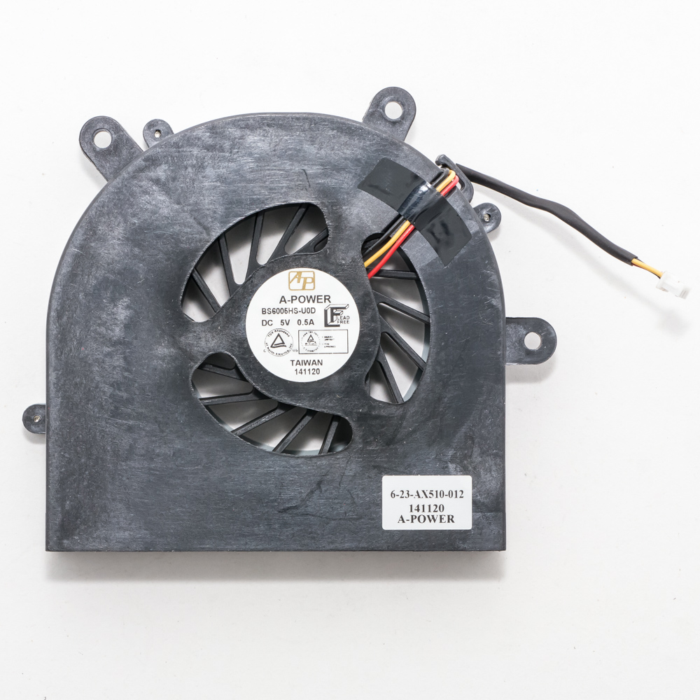 Вентилятор для ноутбука Clevo P150, P170 (3 pin) версия 1