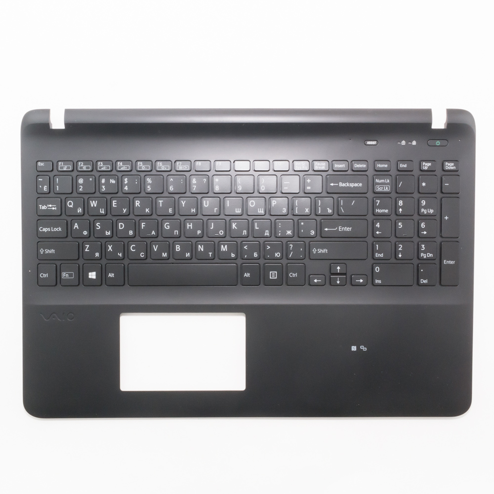 Клавиатура для ноутбука Sony SVF15 черная с топкейсом, с подсветкой