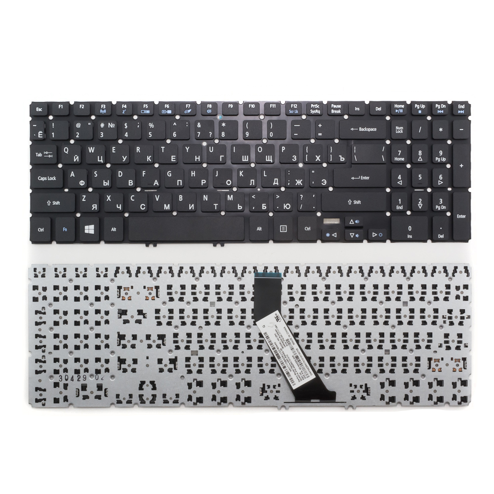Клавиатура для ноутбука Acer Aspire V5-552 черная без рамки
