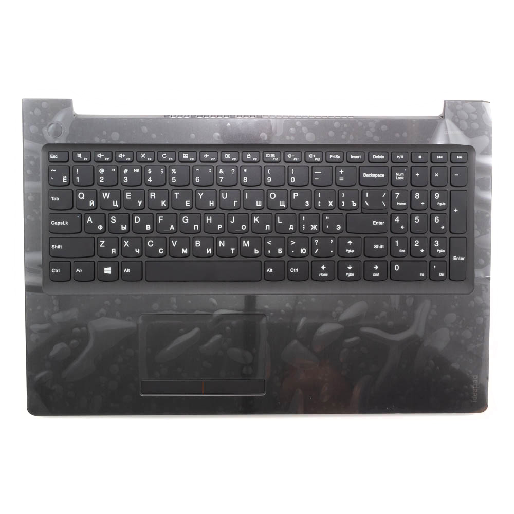 Клавиатура для ноутбука Lenovo 310-15ISK черная c черным топкейсом