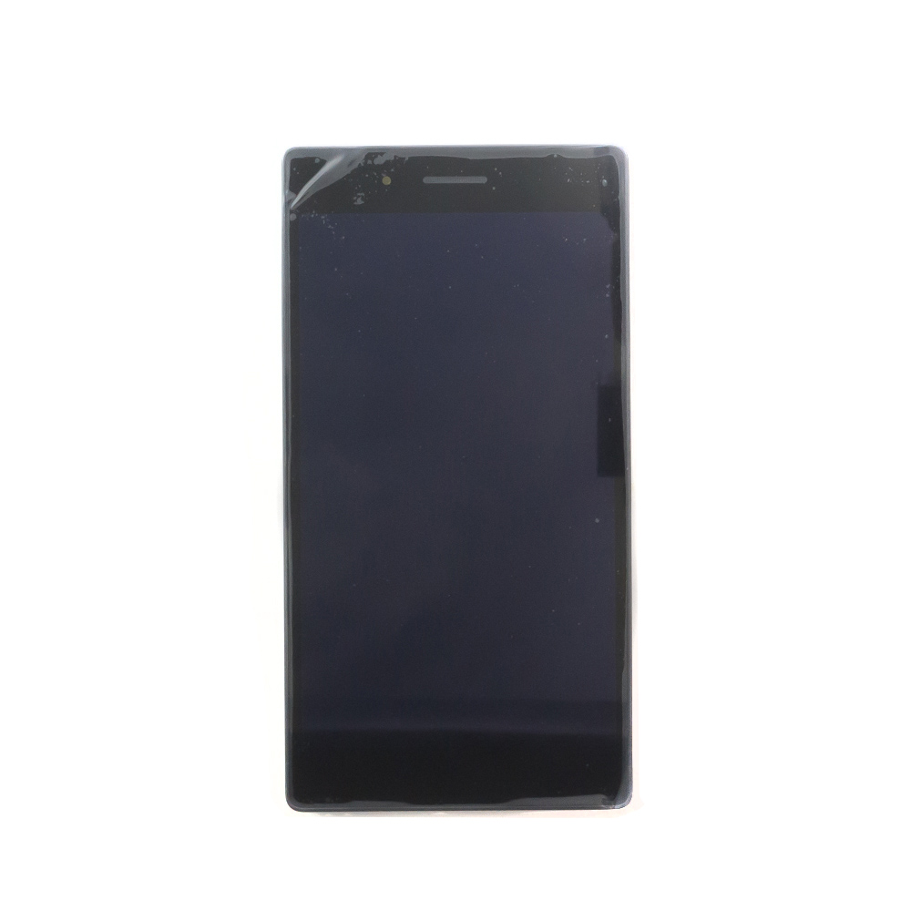 Дисплей в сборе с тачскрином для Lenovo Tab 7 TB-7304i черный, с рамкой