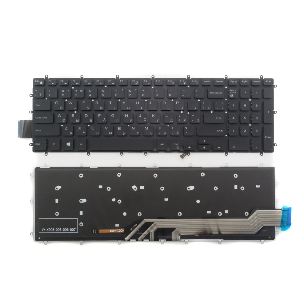 Клавиатура для ноутбука Dell 15 5565, Inspiron 17-5765 черная с подсветкой