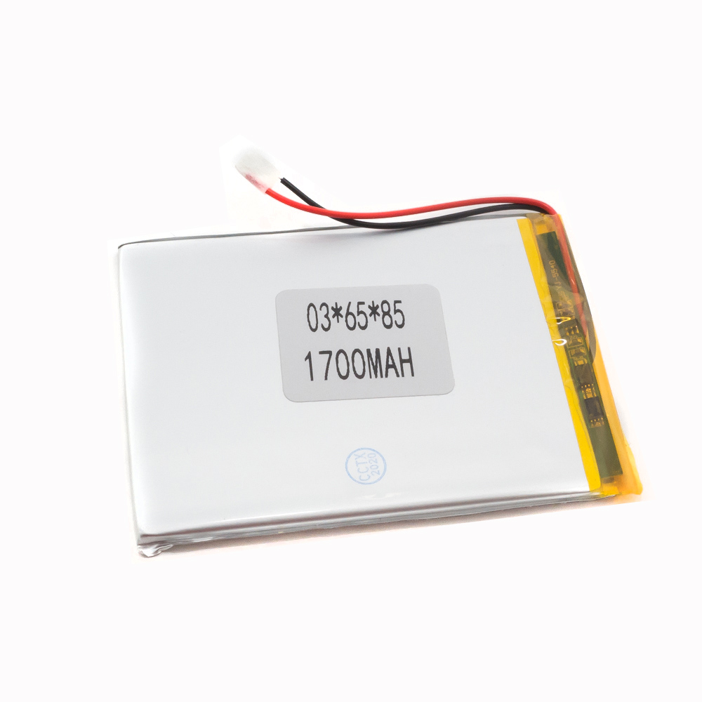 Аккумулятор 3.7v 1700mAh 90x65x3 мм (2 pin)