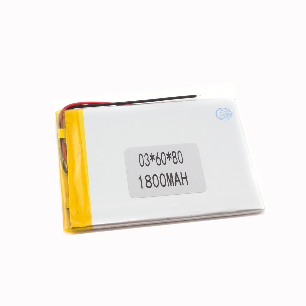 Аккумулятор 3.7v 1700mAh 80x60x3мм (2 pin)
