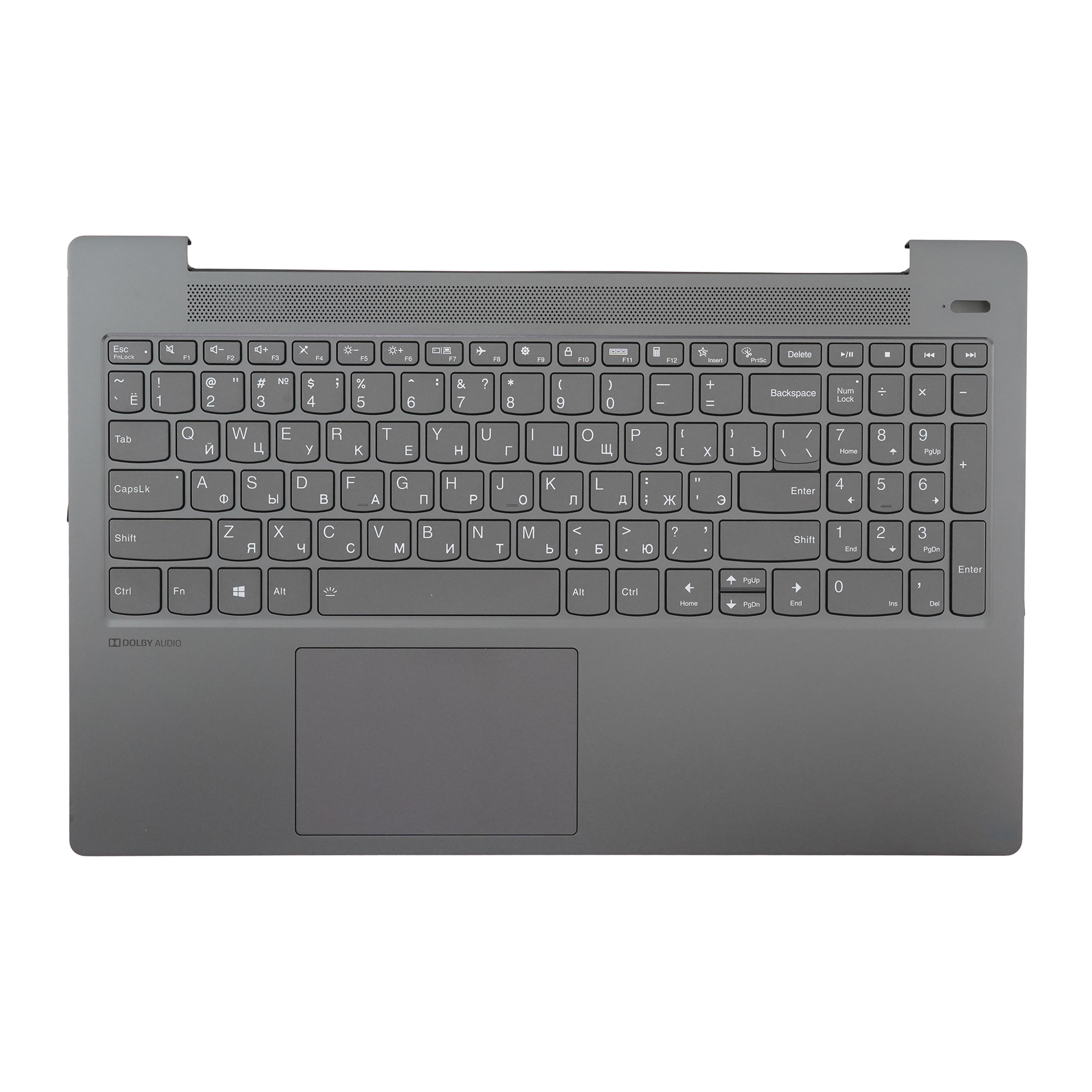 Клавиатура для ноутбука Lenovo Ideapad 5-15ITL05 серая с серым топкейсом