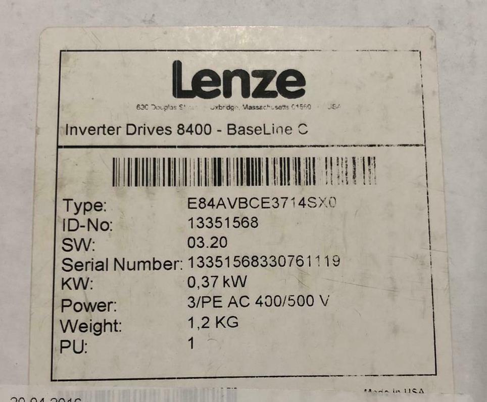 Lenze E84AVBCE3714SX0
