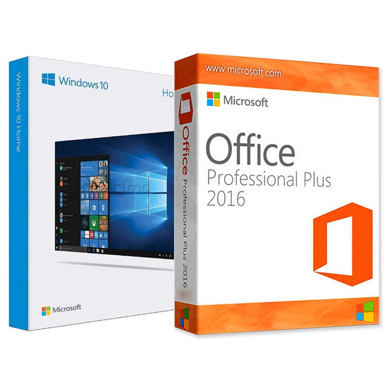 Электронные лицензии Windows 10 Home + Office 2016 Professional Plus 32 / 64 Bit