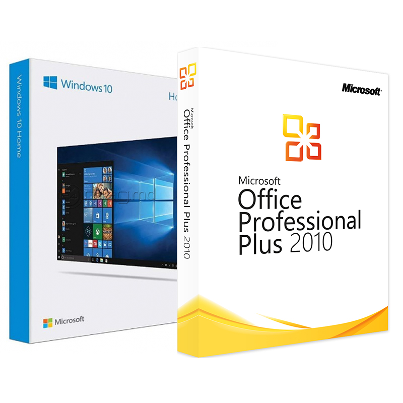 Электронные лицензии Windows 10 Home + Office 2010 Professional Plus 32 / 64 Bit