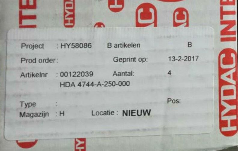 Hydac 4744-A-250-000